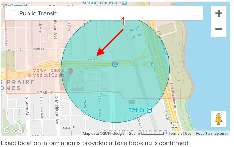 Narrowing down an Airbnb location on the map